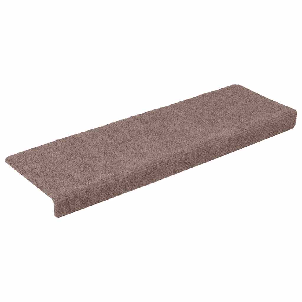 trappemåtter selvklæbende 5 stk. 65x21x4 cm lysebrun rektangulær kant