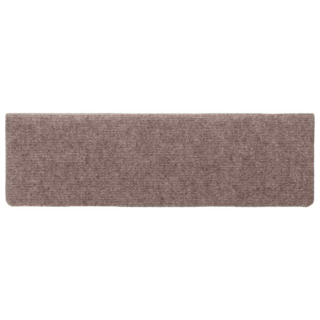 trappemåtter selvklæbende 10 stk. 65x21x4 cm lysebrun rektangulære kant