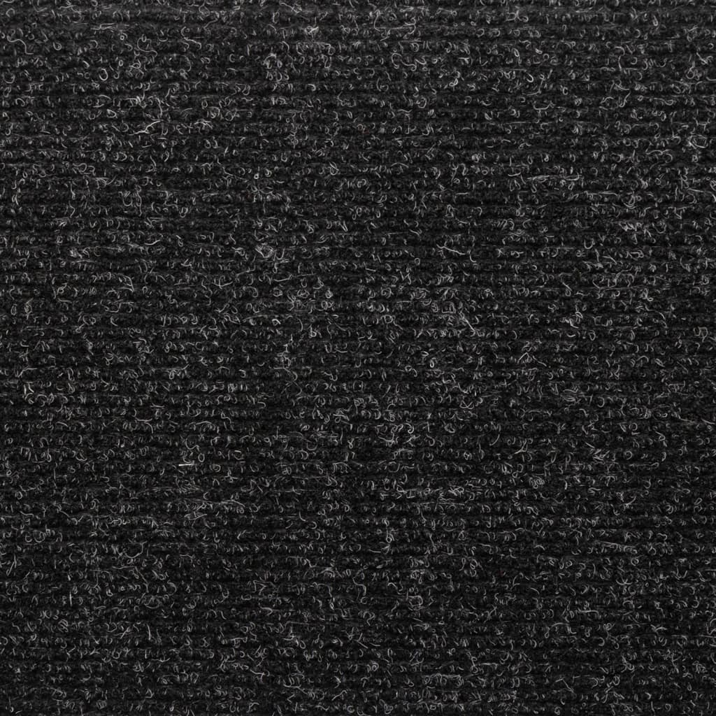 trappemåtter selvklæbende 10 stk. 65x21x4 cm sorte rektangulære kant