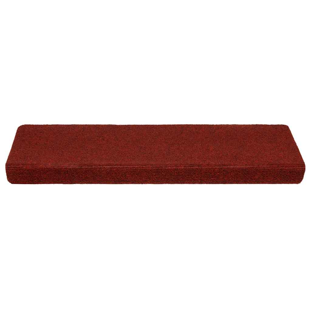 trappemåtter selvklæbende 5 stk. 65x21x4 cm bordeauxrød rektangulær kant