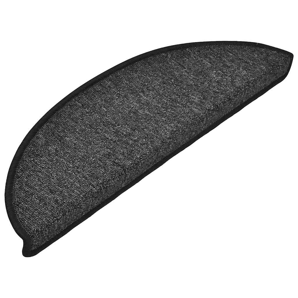 trappemåtter 10 stk. 56x17x3 cm antracit halvrund