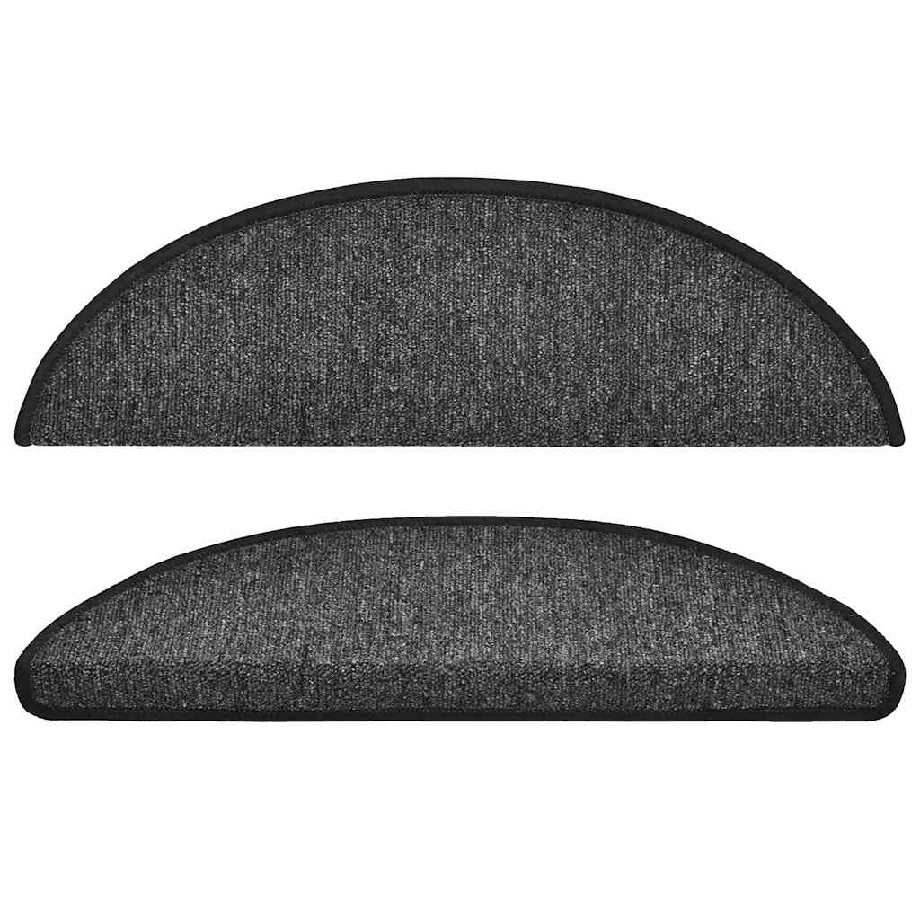 trappemåtter 10 stk. 56x17x3 cm antracit halvrund