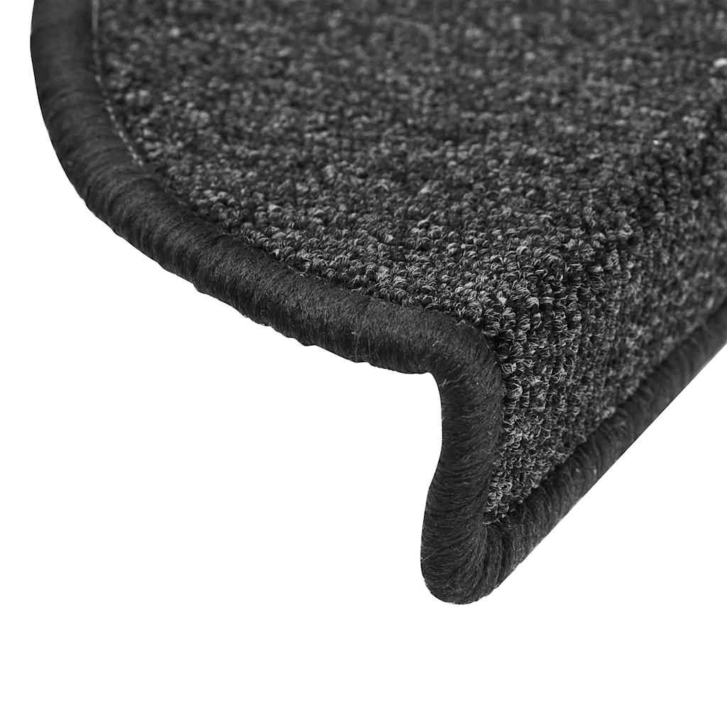 trappemåtter 10 stk. 56x17x3 cm antracit halvrund