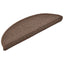 trappemåtter 10 stk. 56x17x3 cm kaffebrune halvrund