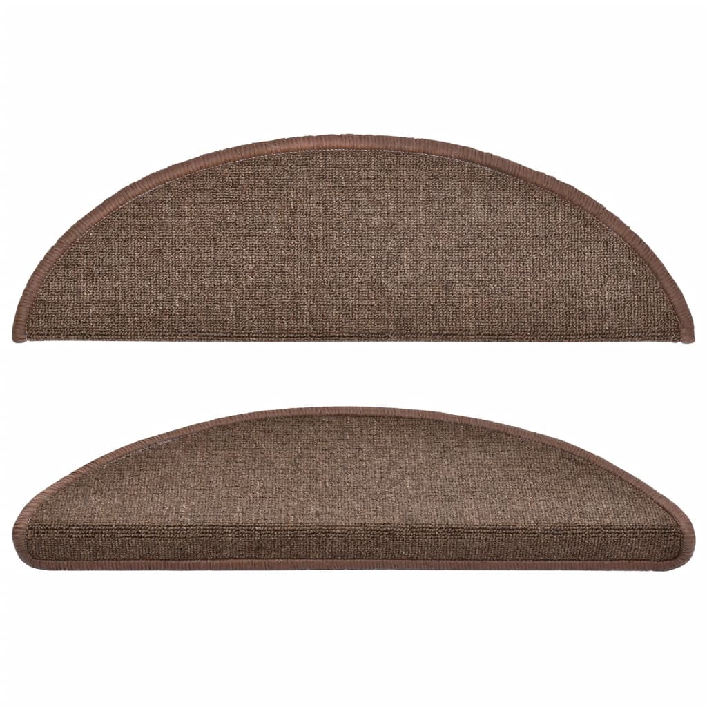 trappemåtter 10 stk. 56x17x3 cm kaffebrune halvrund