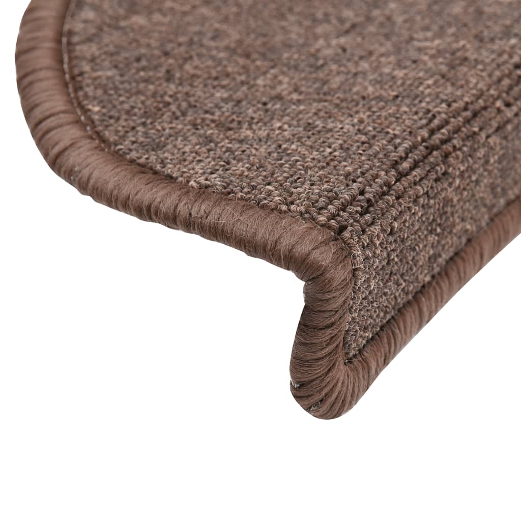 trappemåtter 10 stk. 56x17x3 cm kaffebrune halvrund