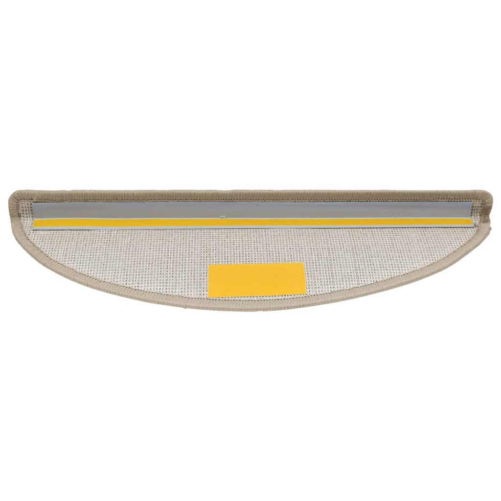trappemåtter 10 stk. 56x17x3 cm taupe halvrund