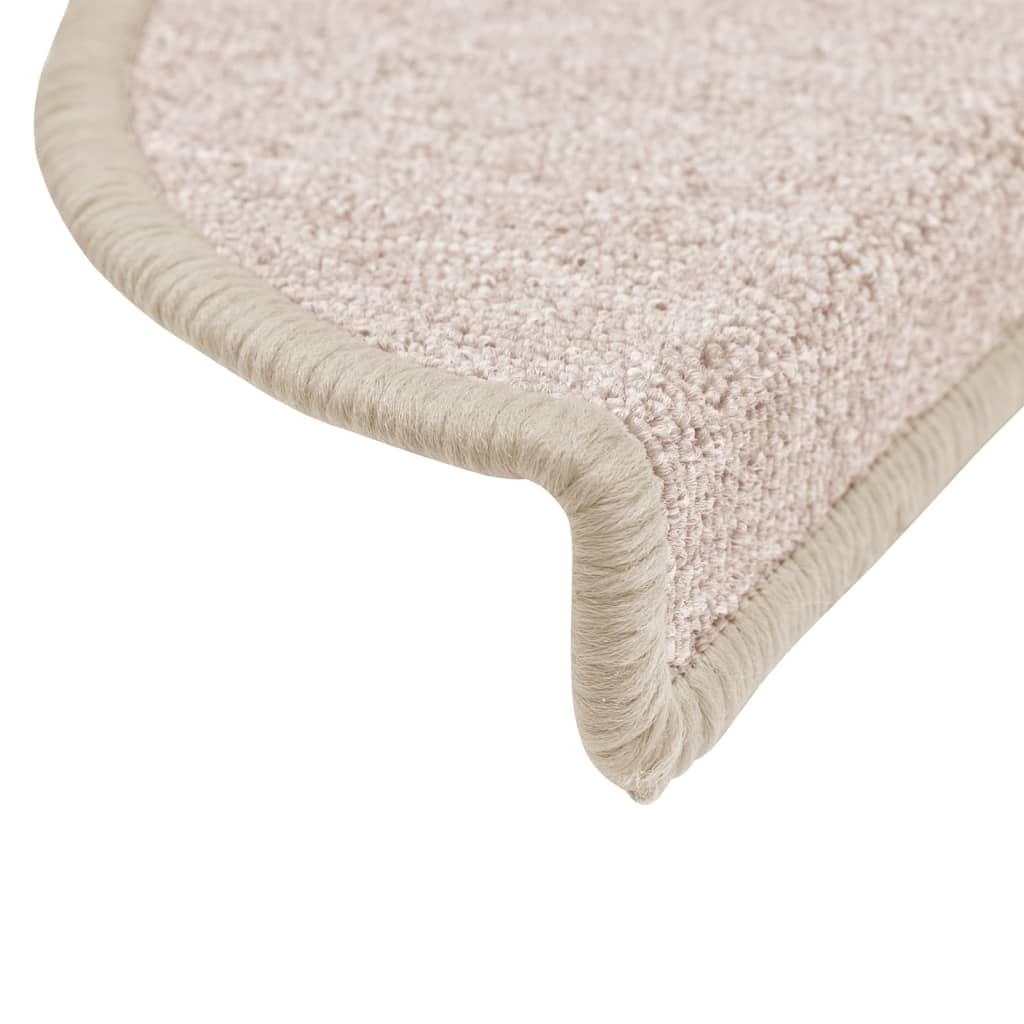 trappemåtter 10 stk. 56x17x3 cm taupe halvrund