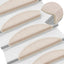 trappemåtter 10 stk. 56x17x3 cm taupe halvrund