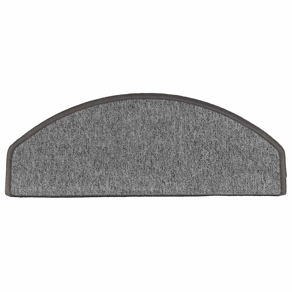 trappemåtter 10 stk. 65 x 24 x 4 cm mørkegrå halvrunde store