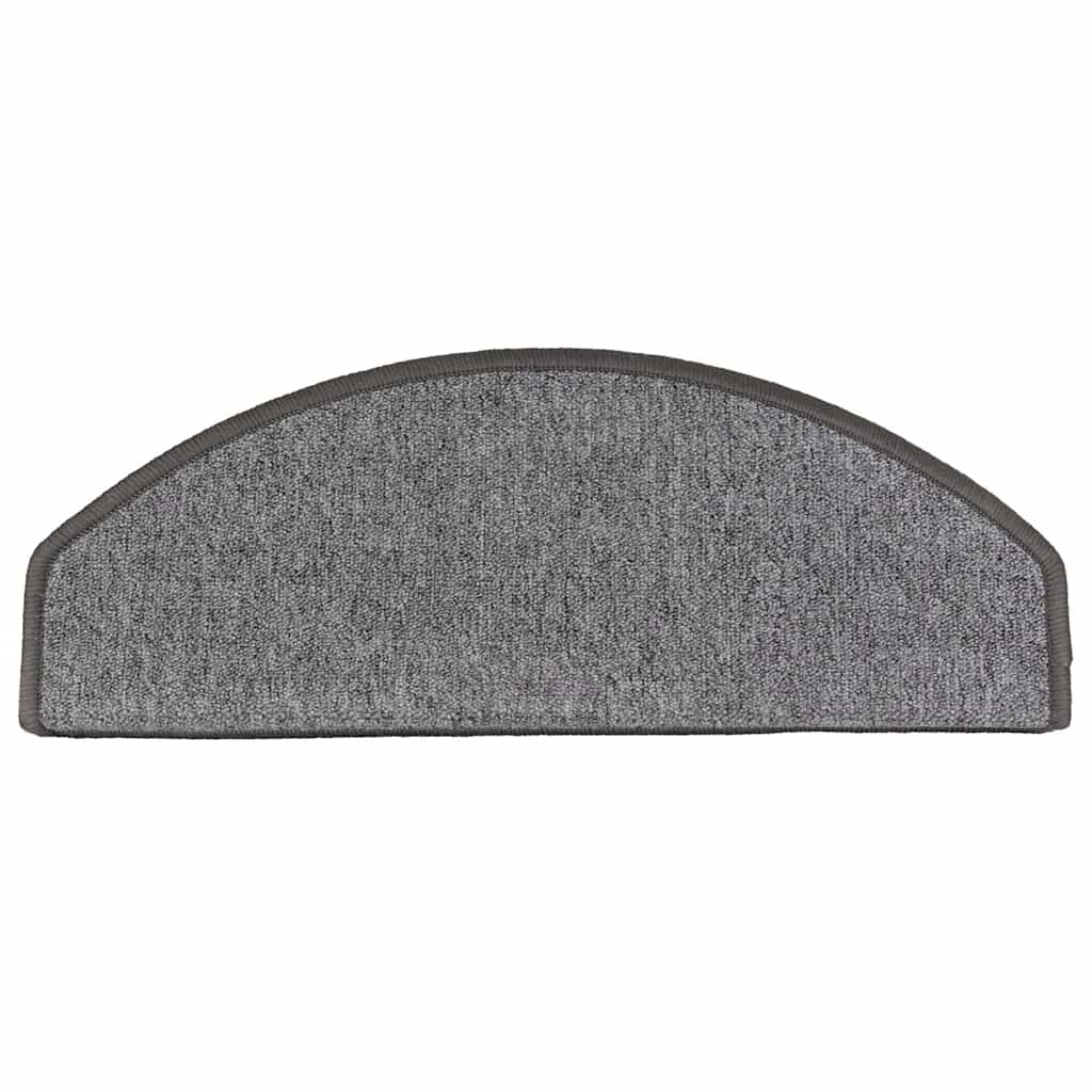 trappemåtter 10 stk. 65 x 24 x 4 cm mørkegrå halvrunde store