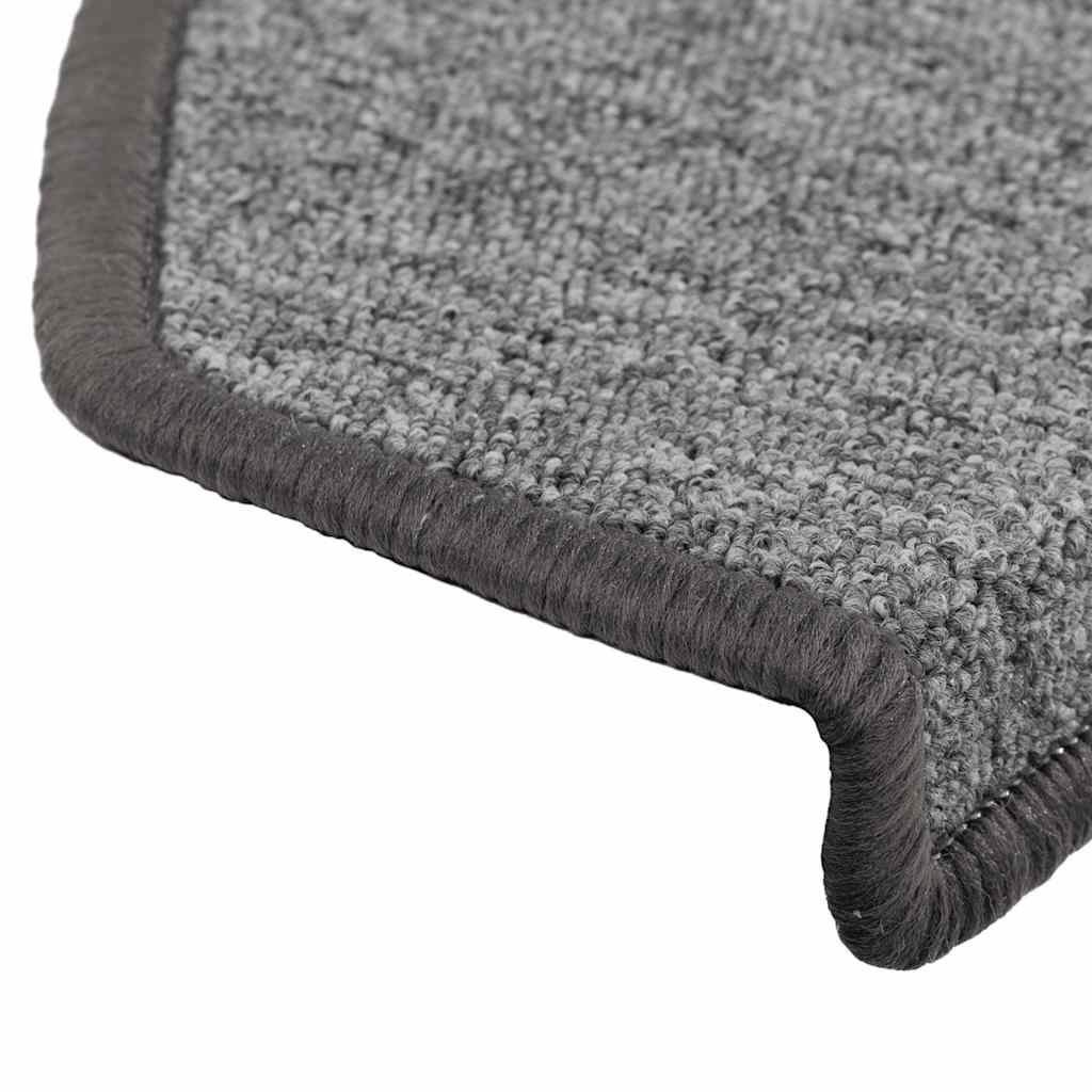 trappemåtter 10 stk. 65 x 24 x 4 cm mørkegrå halvrunde store