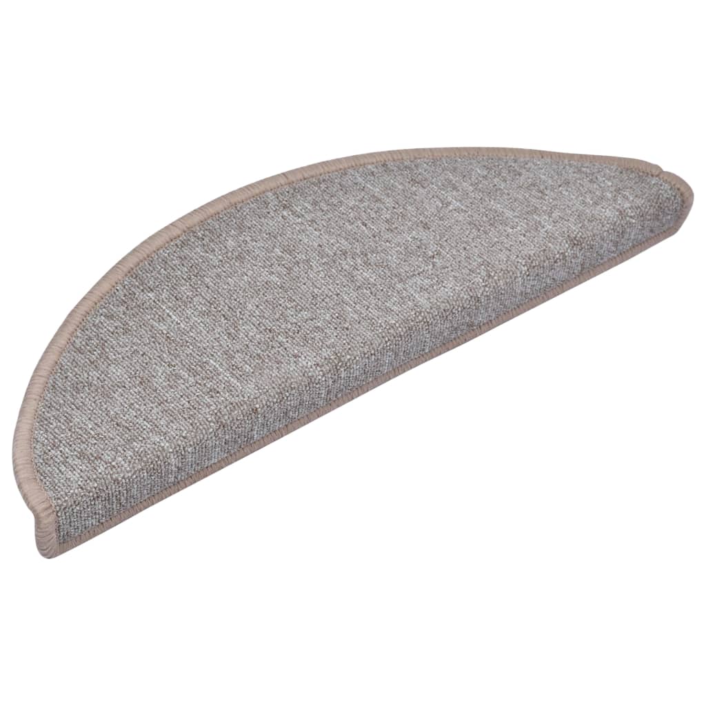 trappemåtter 10 stk. 65x24x4 cm lysebrune halvrund store