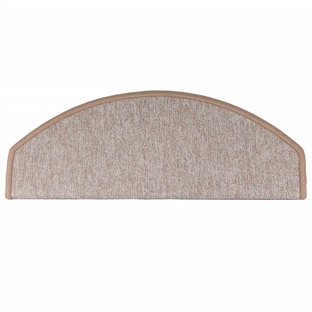 trappemåtter 10 stk. 65x24x4 cm lysebrune halvrund store