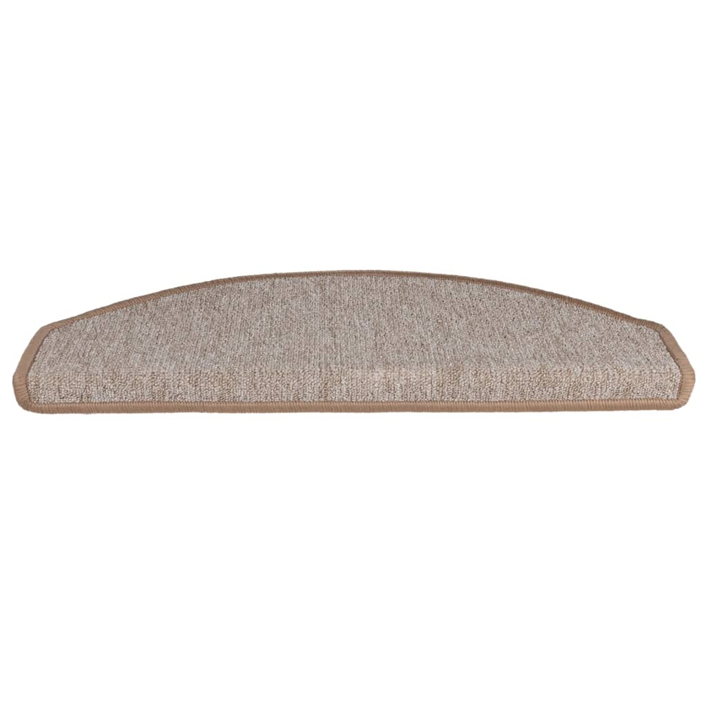 trappemåtter 10 stk. 65x24x4 cm lysebrune halvrund store