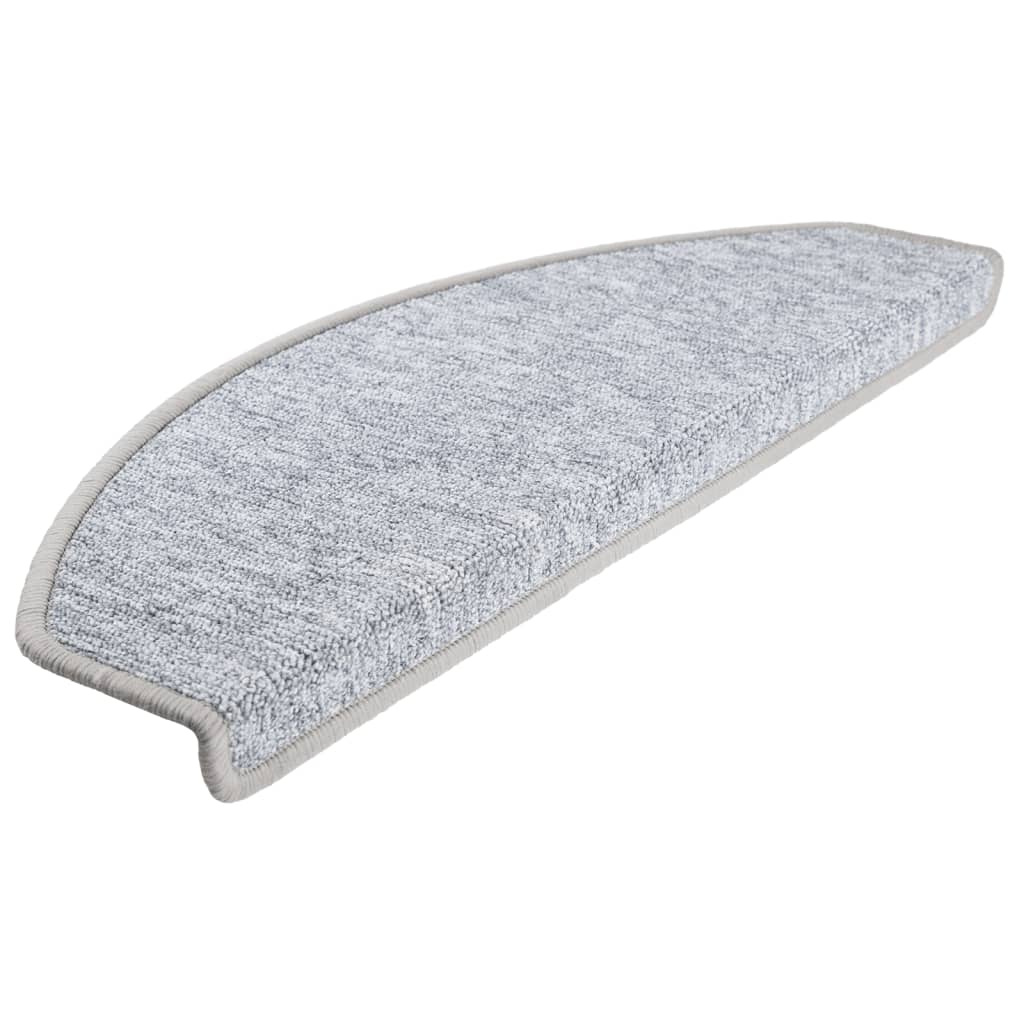 trappemåtter 10 stk. 65 x 24 x 4 cm lysegrå halvrunde store