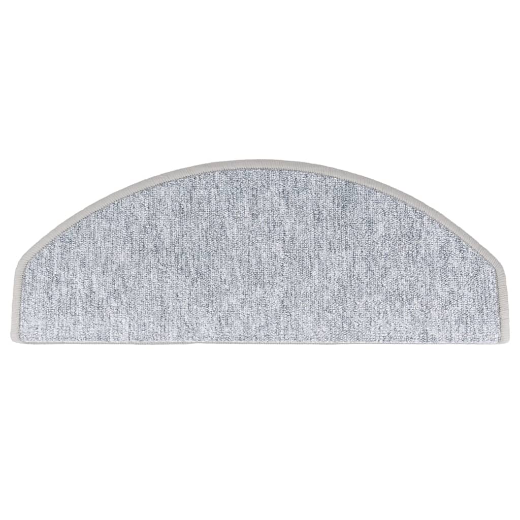 trappemåtter 10 stk. 65 x 24 x 4 cm lysegrå halvrunde store