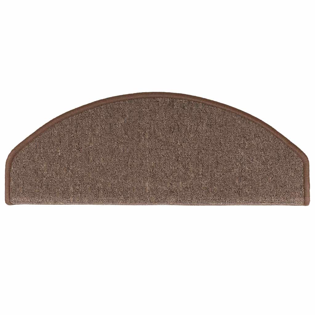 trappemåtter 10 stk. 65 x 24 x 4 cm kaffebrune halvrund store