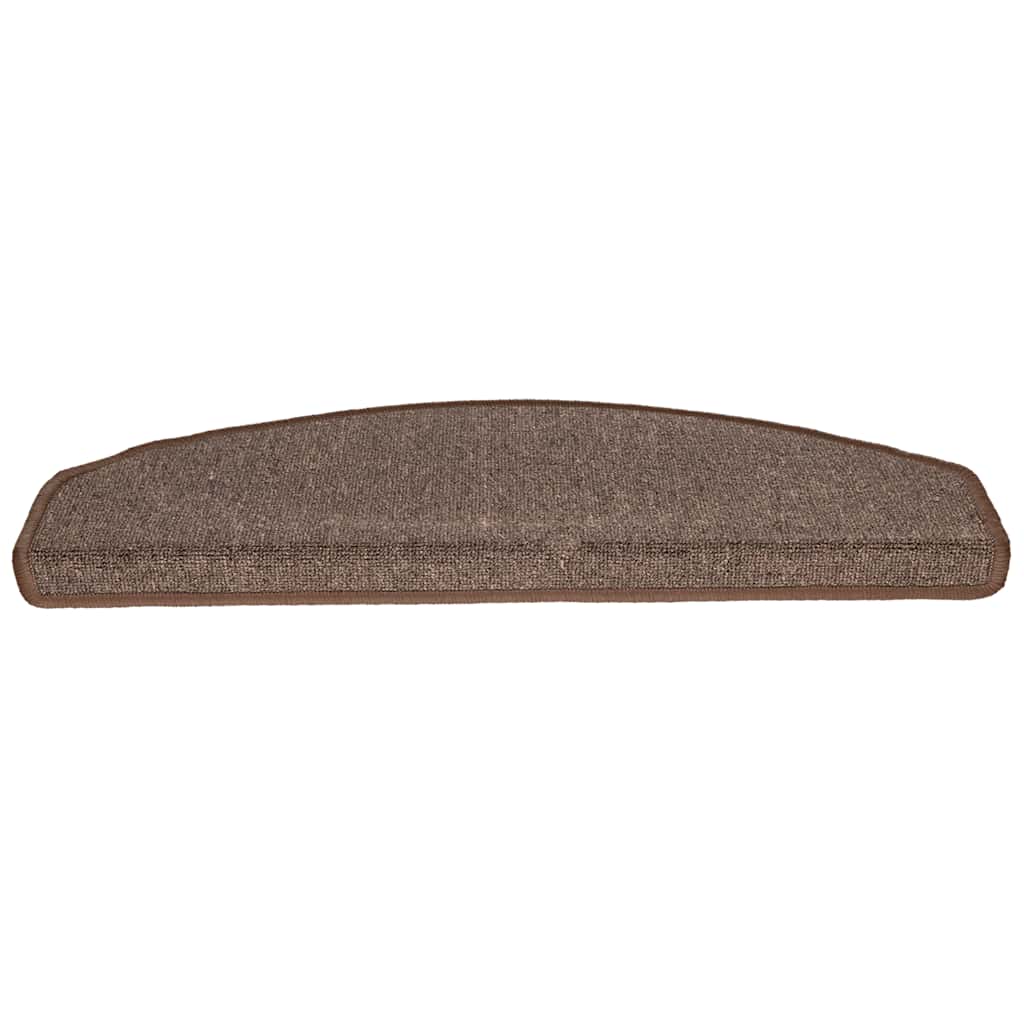 trappemåtter 10 stk. 65 x 24 x 4 cm kaffebrune halvrund store
