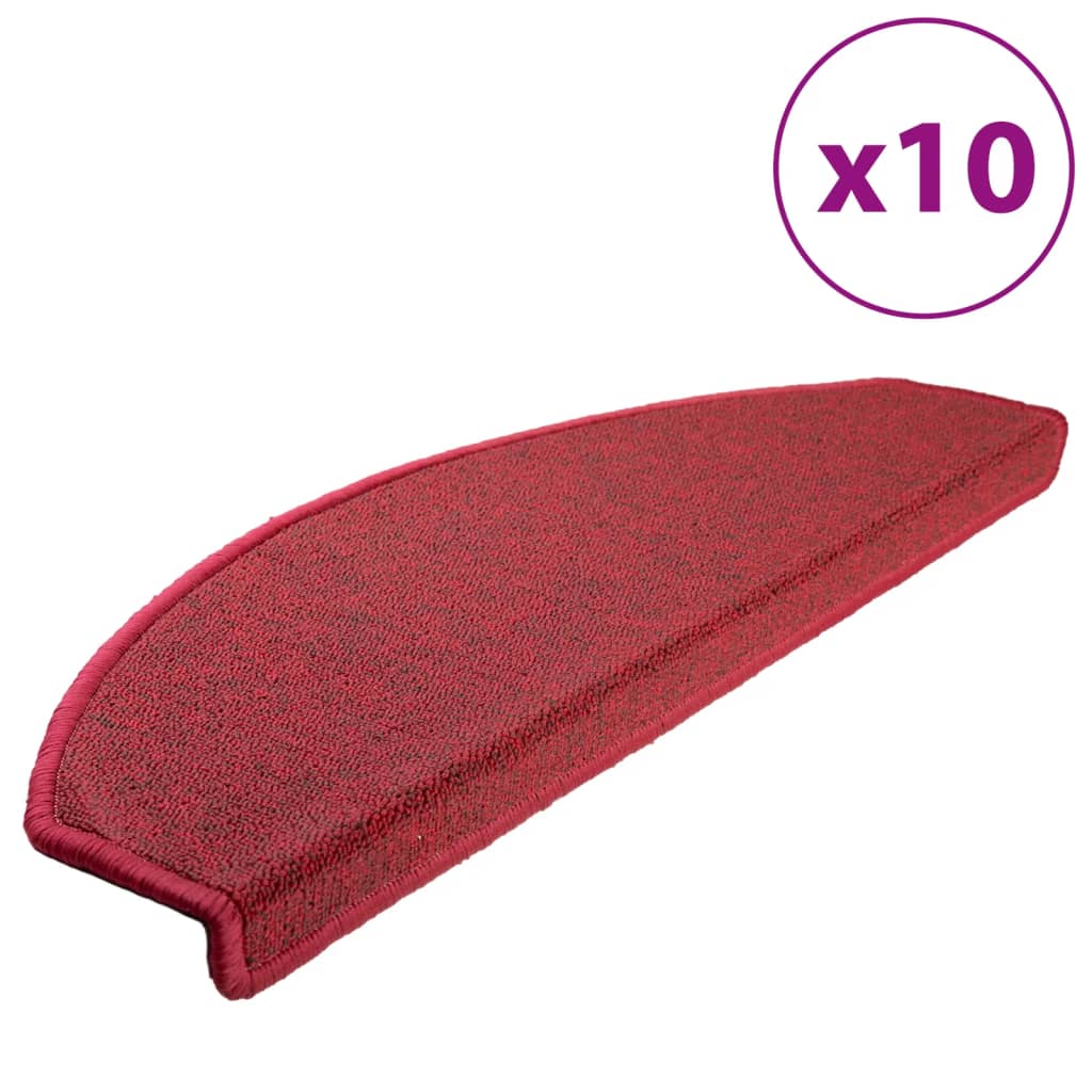 trappemåtter 10 stk. 65 x 24 x 4 cm rød halvrund store