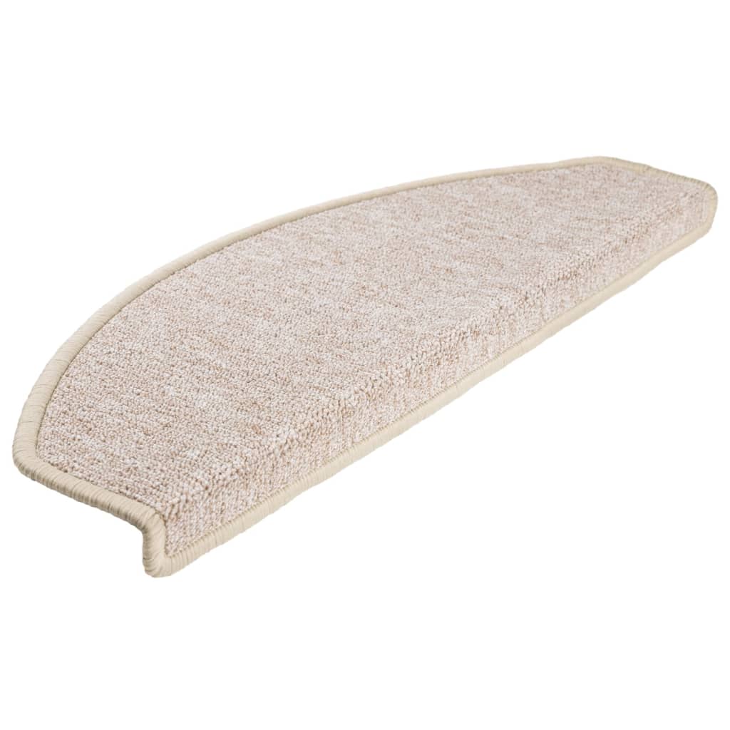 trappemåtter 10 stk. 65x24x4 cm taupe halvrund store