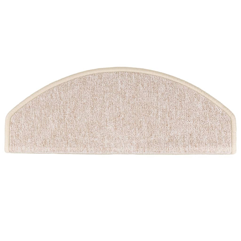 trappemåtter 10 stk. 65x24x4 cm taupe halvrund store