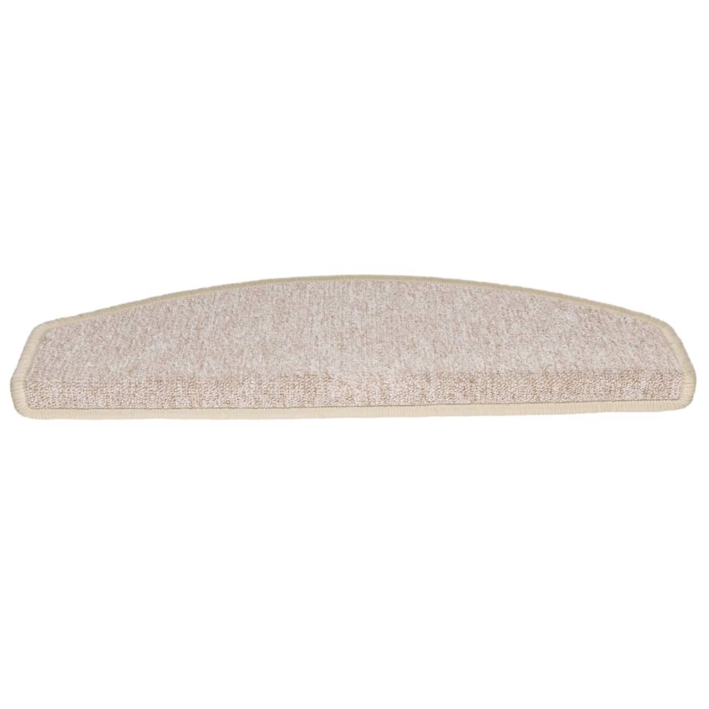 trappemåtter 10 stk. 65x24x4 cm taupe halvrund store