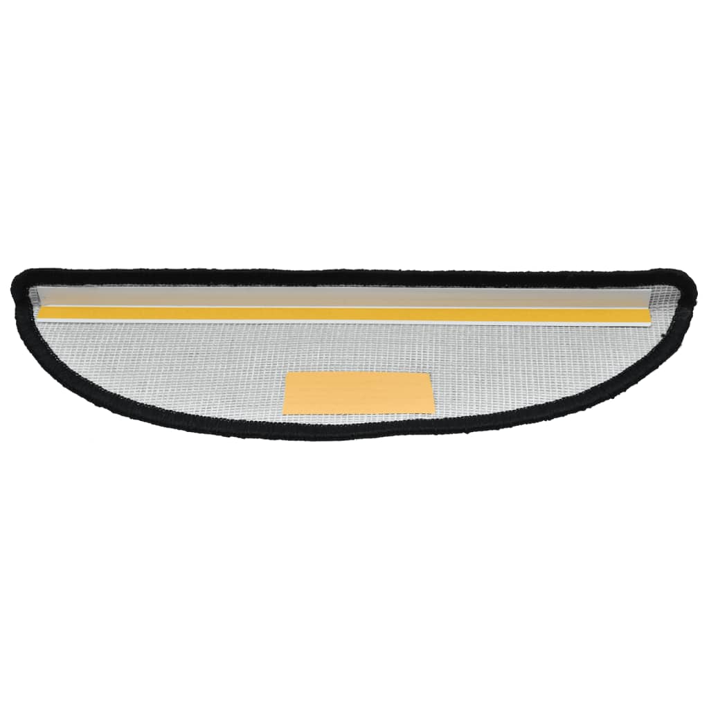 trappemåtter 10 stk. 56x17x3 cm sorte halvrunde