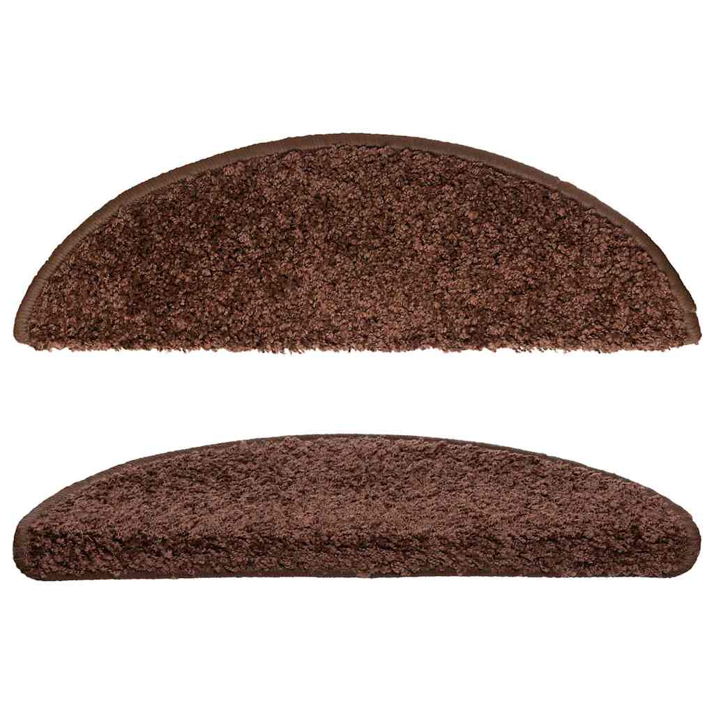 trappemåtter 10 stk. 56x17x3 cm brune halvrunde