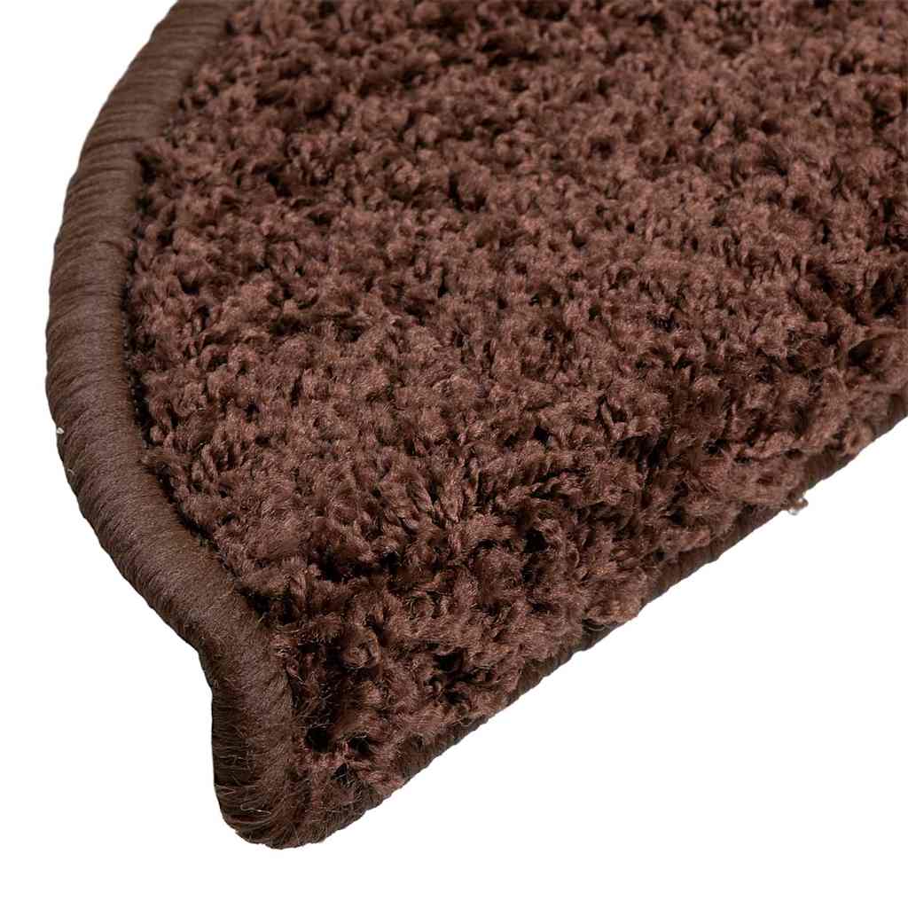 trappemåtter 10 stk. 56x17x3 cm brune halvrunde