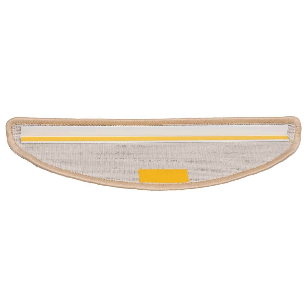 trappemåtter 10 stk. 56x17x3 cm cremefarvede halvrund