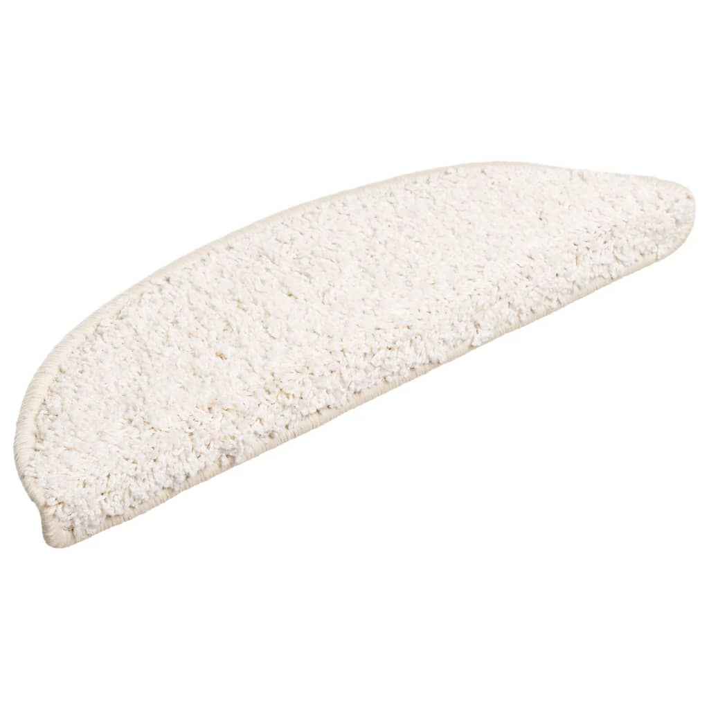 trappemåtter 10 stk. 56x17x3 cm hvide halvrunde