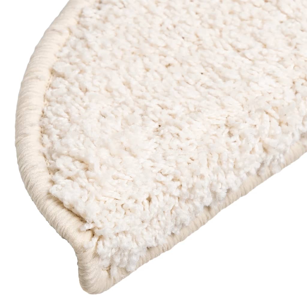 trappemåtter 10 stk. 56x17x3 cm hvide halvrunde