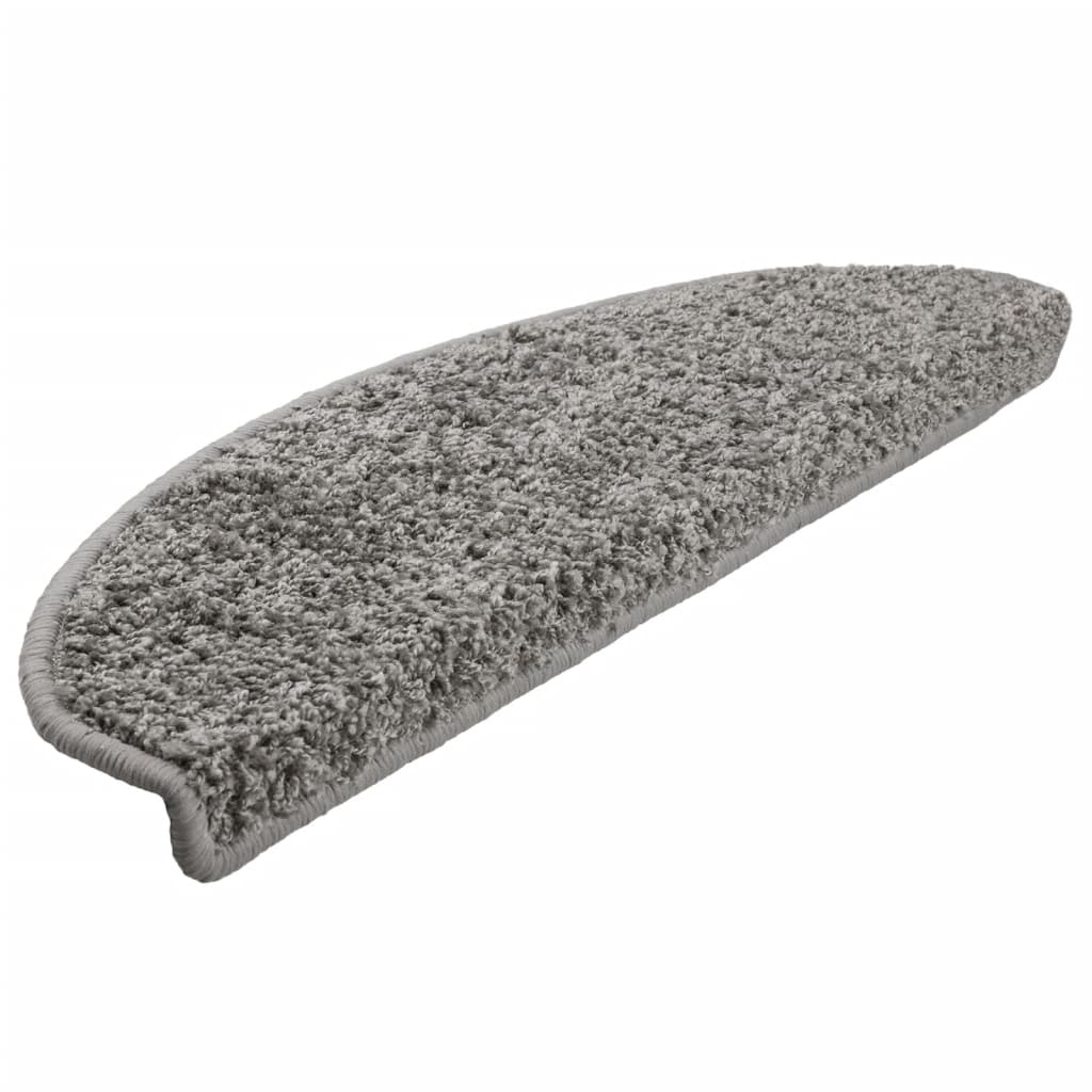 trappemåtter 10 stk. 65x21x4 cm grå halvrunde store