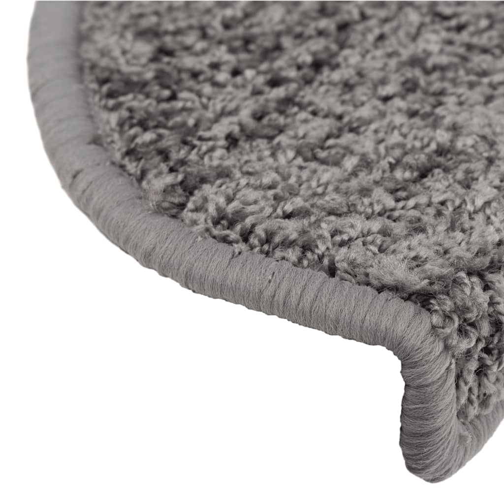 trappemåtter 10 stk. 65x21x4 cm grå halvrunde store