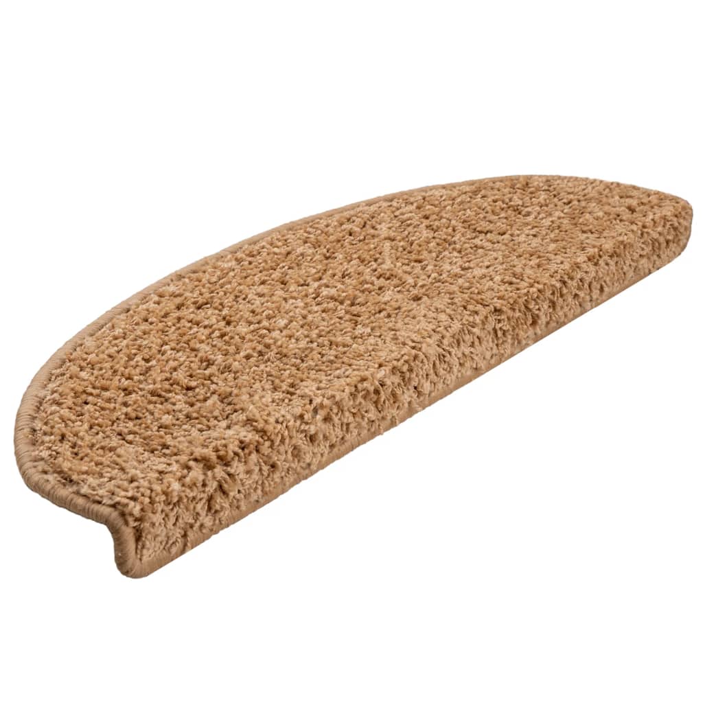 trappemåtter 10 stk. 65x21x4 cm beige halvrund store
