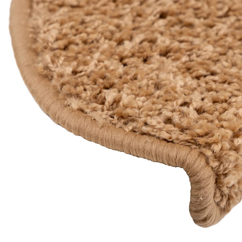 trappemåtter 10 stk. 65x21x4 cm beige halvrund store