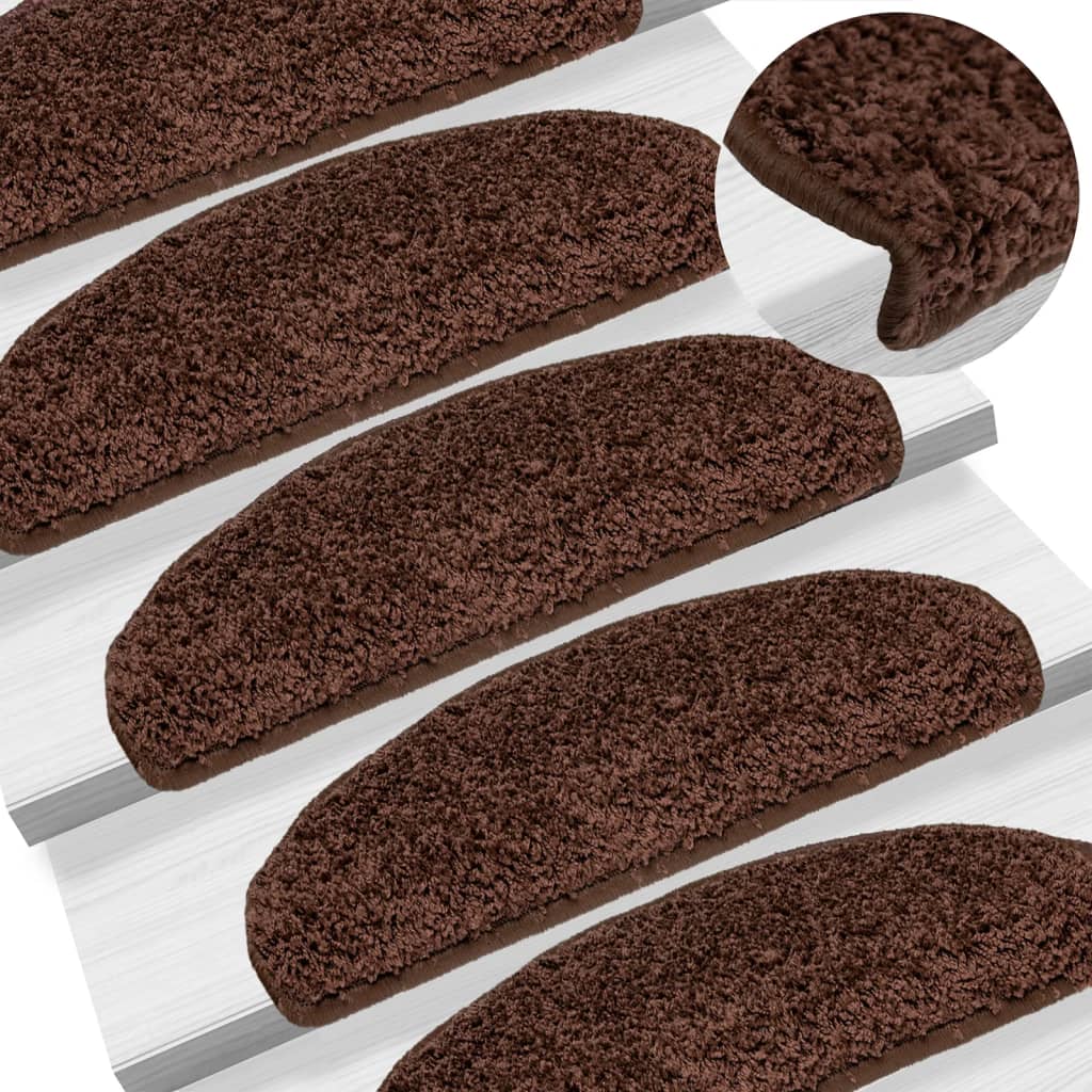 trappemåtter 10 stk. 65x21x4 cm brune halvrund store