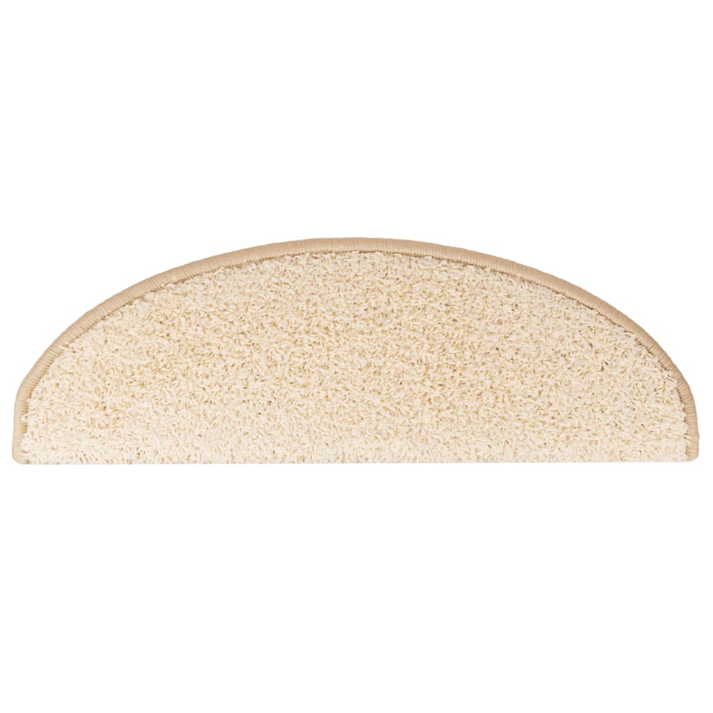 trappemåtter 10 stk. 65x21x4 cm cremefarvede halvrund store