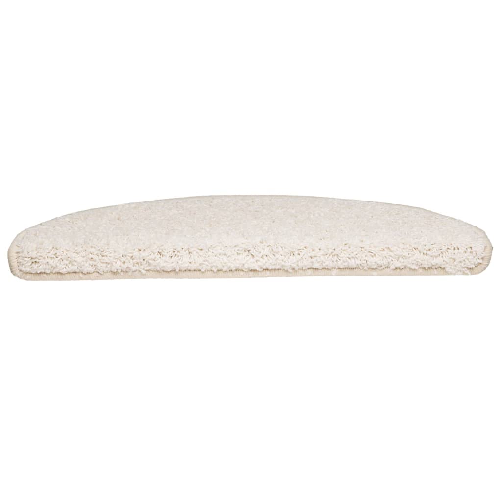 trappemåtter 10 stk. 65x21x4 cm hvide halvrunde store