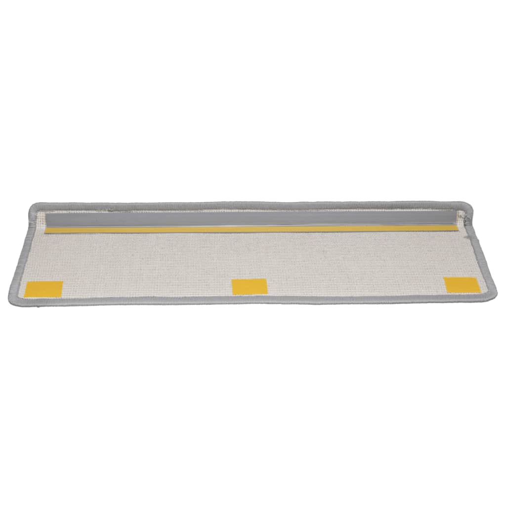 trappemåtter 10 stk. 65x21x4 cm grå rektangulær kant