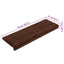 trappemåtter 10 stk. 65x21x4 cm brune rektangulære kanter