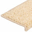 trappemåtter 10 stk. 65x21x4 cm cremefarvede rektangulære kanter