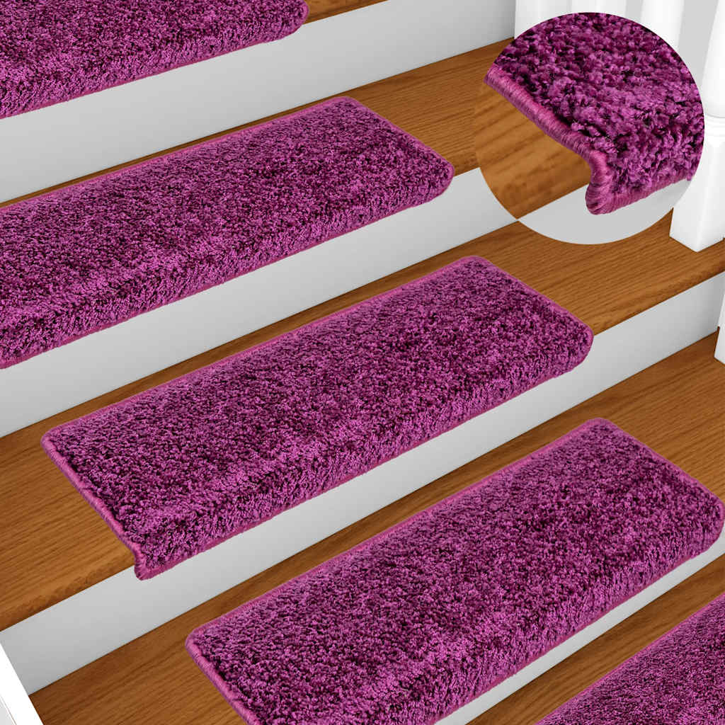 trappemåtter 10 stk. 65x21x4 cm violet rektangulær kant
