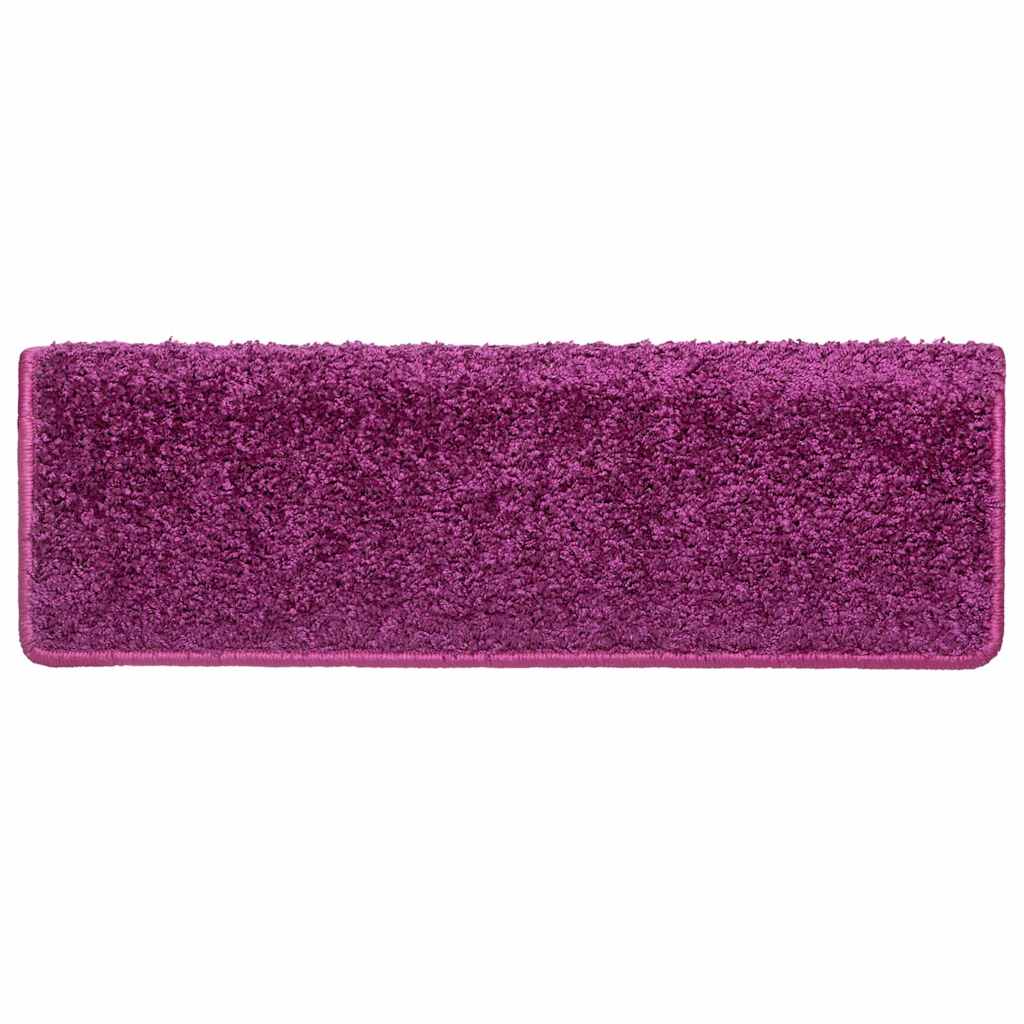 trappemåtter 10 stk. 65x21x4 cm violet rektangulær kant