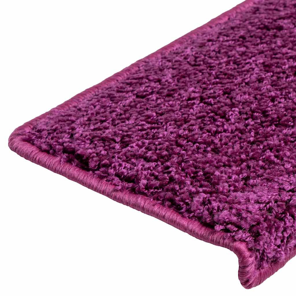 trappemåtter 10 stk. 65x21x4 cm violet rektangulær kant