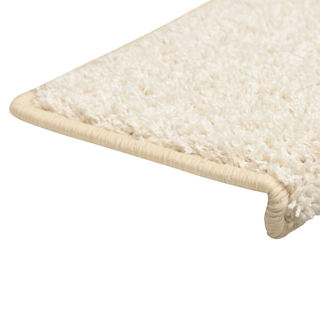 trappemåtter 10 stk. 65x21x4 cm hvide rektangulære kant