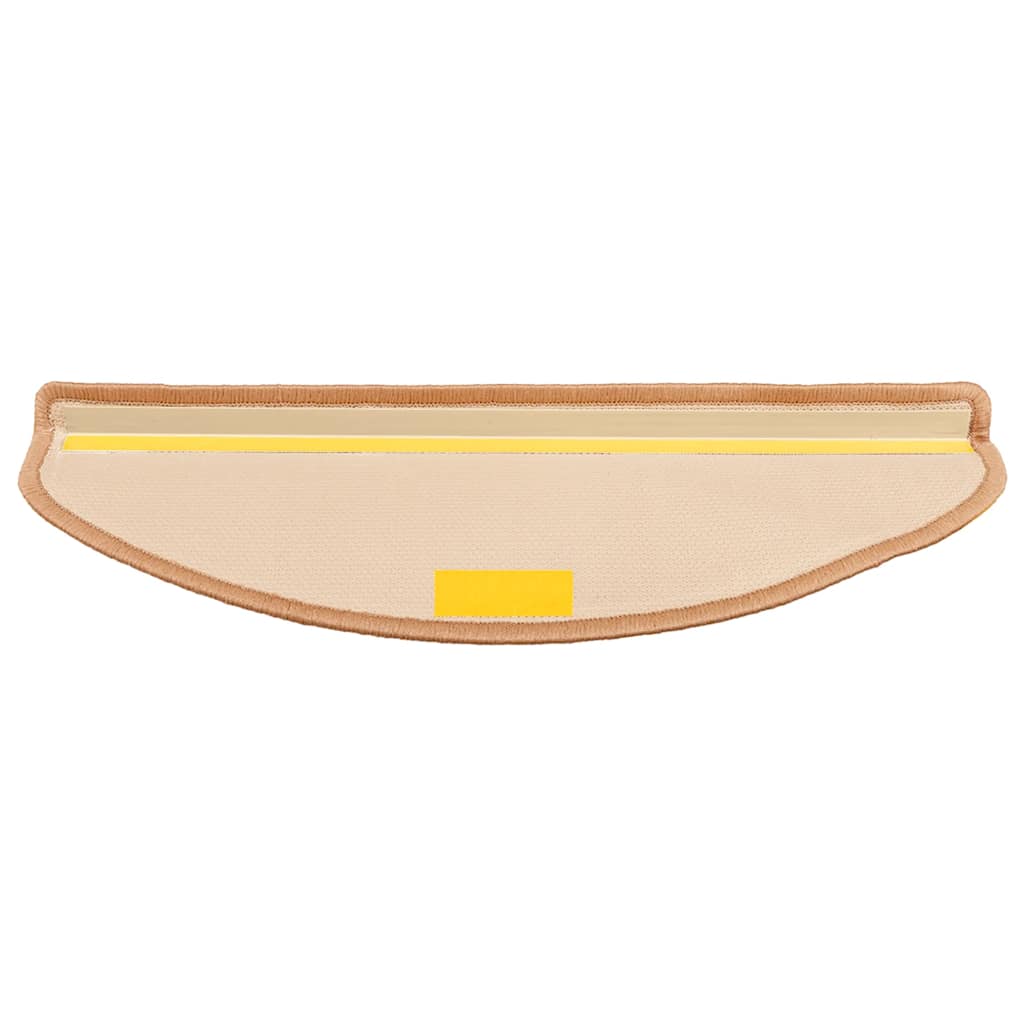 selvklæbende trappemåtter 5 stk. 65x21x4 cm beige