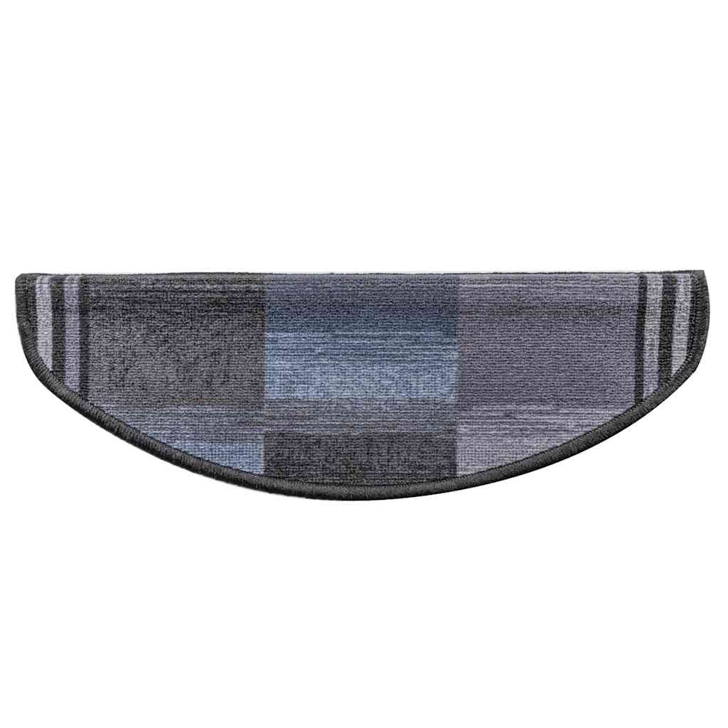 selvklæbende trappemåtter 5 stk. 65x21x4 cm sort og grå