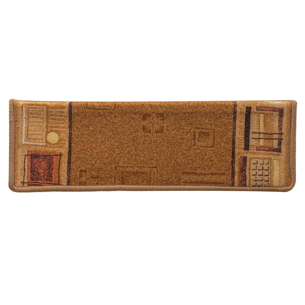 selvklæbende trappemåtter 5 stk. 65x21x4 cm beige